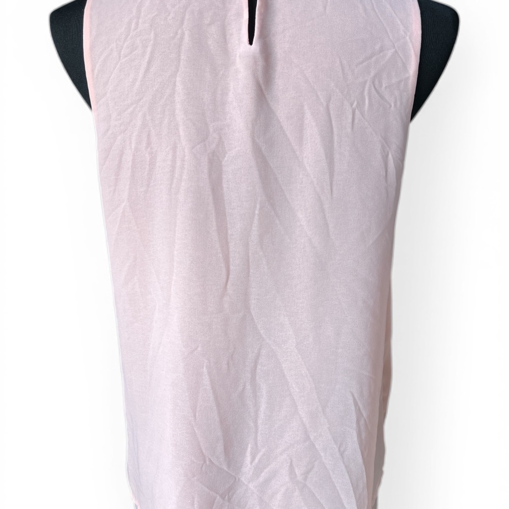 White House Black Market Blush Pink Sleeveless Layered Blouse – Size Small - Picture 2 of 5